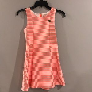 coral and white striped juicy couture dress